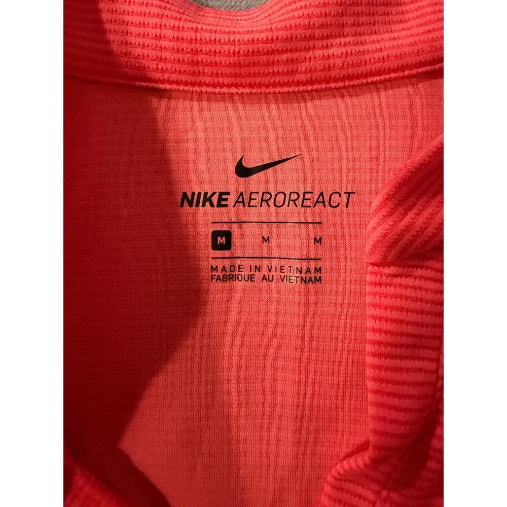 Nike AeroReact Womens Sleeveless Golf Polo Tank Pink Racerback Blade Collar M